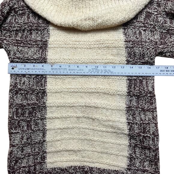 VINTAGE Cyril Cullen Irish Wool Knit Sweater Oversized Collar Turtleneck Size S - Picture 3 of 6